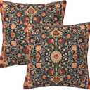 William Morris Vintage Floral Throw Pillow Covers Set of 2 Cushion Covers for Couch Home Bed Living Room Decorative Pillow Cases 18x18 Inch