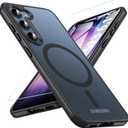 OWKEY for Galaxy S23 Case 6.1'', Magnetic Samsung Galaxy S23 Case for Magsafe with Screen Protector, [Military Grade Protection] Shockproof Phone Cover S23 Case Protective Case for Samsung S23,Black