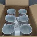 VEWEET Large Coffee Mugs Set of 6, 16 OZ Coffee Cups Set with Handle, Floral Mug Sets Ceramic Cup Set for Kitchen, Microwave& Dishwasher Safe, Series ANNIE