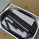 Small Modern Oval Side Table with Storage,2-Tier Side Tables Living Room,Sturdy Nightstand for Small Space - Living Room, Bedroom, Bathroom, Nursery,1 PC, Black