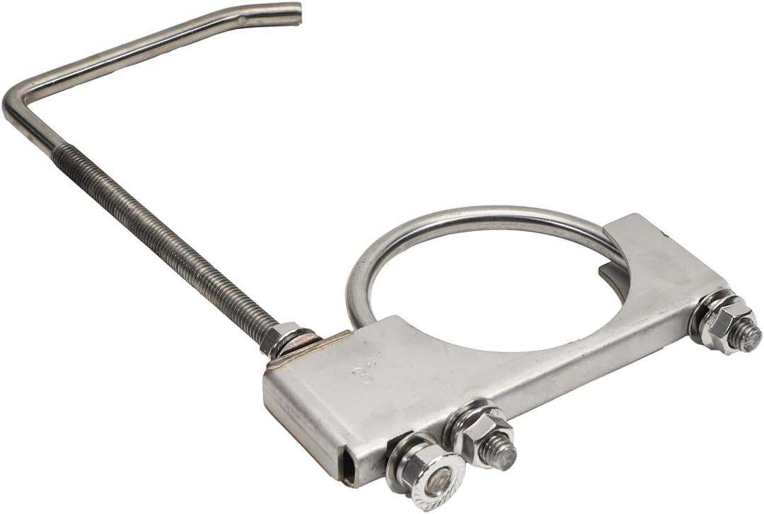 2PCS Universal Exhaust Pipe Clamps 2" Exhaust Bracket with Muffler Hanger Exhaust Pipe Hanger 9.5 Inch Long Compatible with 2-Inch Car and Truck Exhaust Pipes