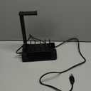 KDD Charging Station for Multiple Devices - 6 in 1 Cellphone Charging Dock with Headphone Stand and Watch Holder - 2 AC&USB A&USB C, Storage Charger Station for Smartphone,Tablets, Apple Watch(Black)