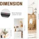 DARENYI Acrylic Mirror Sheets 14'' x 12'' x 1Pcs Frameless Adhesive Mirror Tiles for Wall, Flexible Mirror Stickers Wall Mirror Stick on Mirror for Gym, Bathroom, Bedroom, Home Decor
