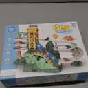 Dinosaur Race Track - Climbing Slide Stair Toy for 3 4 5 Year Old Boys Birthday Gift, Sliding Car Dinosaur Toy Track with Music and Light, Dino Game Boy Toys Age 4-7 (Green)