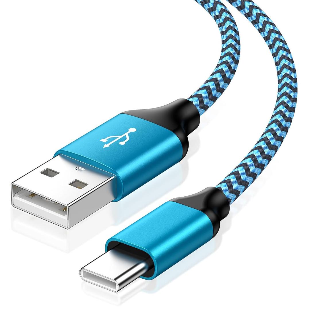 S25 Edge Ultra USB C to USB A Cable Fast Charging Cord for Samsung Galaxy S25/S25 Plus/S24/S23/S22/S21/A17/Z Flip 7/Z Fold7,6FT USB Type C Android Phone Car Charger Cord Fast Charging for Pixel 9a/9/8 (Blue)