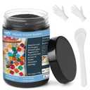 Mosaic Grout for Crafts  Black Quick-Dry Crystal Tile Grout, Ready-to-Use Caulking Agent for DIY Glass Art, Handmade Gifts & Mosaic Kit Supplies (130g)