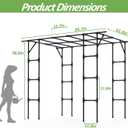 Grape Vine Trellis, Extra Large Garden Arch Trellis for Climbing Plants Outdoor-95.7（L）*61.6(W)*78.5(H) in, Heavy-Duty Metal Plant Support Trellis for Outdoor Yard Courtyard, Garden, Pavilions (25MM Pipe)
