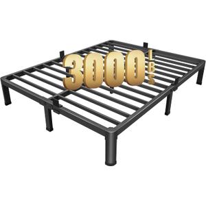 MAF 7 Inch King Metal Platform Bed Frame with Round Corner Legs, 3000 LBS Heavy Duty Steel Slats Support, Noise Free, No Box Spring Needed, Easy Assembly