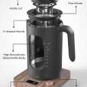 Electric Tea Kettle, INTASTING Glass Electric Kettle with tea Infuser and Precise knob temperature control, 1200W Fast Heating, BPA-Free, Easy to Clean, 1 Liter (Wood)