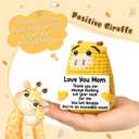 4 x Mom Birthday Gifts from Daughter Son - Love You Mum, Handmade Crochet Giraffe Valentines Gift for Moms Mama Mommy Bonus Stepmom, Best Mom Ever Gifts for Birthday Emotional Giraffe Support Cute Decor