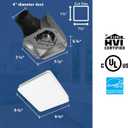 Broan-NuTone Bathroom Exhaust Fan Easy Retrofit without Attic Access, Quiet 1.5 Sones, Effective Ventilation at 80 CFM ENERGY STAR Certified Moisture and Odor Control
