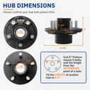 2 Sets 5 on 4.5'' Hub and #84 Spindle Kits for 3500lbs Trailer