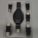Emerge Tech ReTrak ETPRU6M Universal USB Extension Retractable Cord, Black, 6 feet