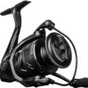 HANDING M1 Spinning Reel, Freshwater Fishing Reels Spinning, 9+1 Ball Bearings, 26.5LBs Max Drag, 5.2:1 Gear Ratio, Graphite Frame, CNC Aluminum Spool, 500 to 5000 Series, Handle Interchangeable (Size 3000, Black)