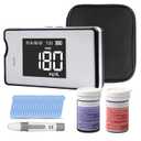 Hemoglobin Test Meter with 25 Hemoglobin Test Strips, Cholesterol Test Kits with 10 Test Strips, 2in1 Hemoglobin Tester Meter for Home Use, Black