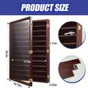 Tatuo Model Car Display Case 1/64 Scale Model Car Display Case Cabinet Rack 26.5" x 18.75" x 3.25" Large Diecast Wall Mounted for Toy Collection Decor(Walnut,with Door)