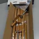 Backdrop Stand, 8x10 ft Adjustable Photo Backdrop Stand Kit, Heavy Duty Backdrop Stand with Steel Base for Photography, Photo Video Studio, Birthday Parties, Wedding (Golden)