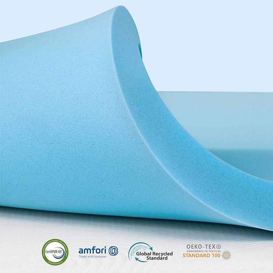 Nectar Mattress Topper, Memory Foam Mattress Topper, Gel-Infused Memory Foam Topper for Side Stomach Sleepers, Breathable Bed Toppers 29.5x77 inch's 3 inch wide