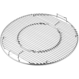 Weber Gourmet BBQ System Hinged Cooking Grate Add Charcoal Without Removing Grate, Includes 12" Insert, Fits 22.5" Weber Charcoal Grills, Kettle