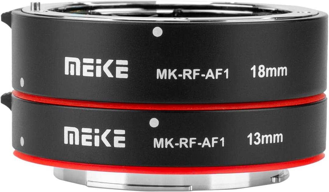 Meike MK-RF-AF1 13mm + 18mm Metal AF Full Frame Macro Extension Tube Adapter Ring Kit for EOS-R Series Cameras RF Mount Cameras EOS-R EOS-RP