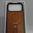 BUTAIGA for iPhone 17 Pro Max Leather Case with Stand, Anti-Slip Grip Ring, Fits for MagSafe (Brown, IP17 Pro Max-6.9 Inch)