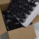 C9 Christmas String Lights Outdoor 100ft Vintage Christmas Tree Lights for Indoor Outdoor Roofline Patio Room Holiday Party Backyard Xmas Decoration, Black Wire, 100+4 Bulbs, Not Connectable