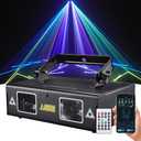 DJ Laser Light with App Control, 3D Animation Stage Laser Machine Projector, Support Custom Drawing, Text Playback, Personalized Program, DMX Music Sound & Remote Laser for Party, Disco, Club, Bar