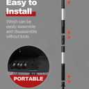 RoadHero 5 Pack Traffic Delineator Post with Weighted Rubber Base, Portable Black Safety Barrier Posts Cones with 5 FT Plastic Chain and Reflective Collars for Parking Lots,Construction Events
