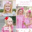 CLLOT 40 Pcs 4.5 Inch Hair Bows for Girls Clips Grosgrain Ribbon Boutique Hair Bow Alligator Clips For Girls Teens Toddlers Kids(Rainbow Colors)