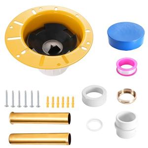 Aarcinhke Freestanding Tub Drain Rough-in Kit, Bathtub Drain Kit with PVC Plastic Adapter and Brass Tail Pipes, Compatible for Freestanding Bathtub, Floor Mounted, Copper Bathtub, red