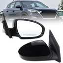 Right Passenger Side Mirror Compatible With 2019 2020 2021 Hyundai Tucson With Manual folding Power glass Black Replace #87620-D3990(3Pins) (R-3Pins)