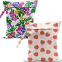 Swimsuit Bag Wet Bags for Travel Reusable Waterproof Dry Bags Diaper Bag Strawberry Berry Wet Bag for Swimsuit Towels Beach Gym 10.212.6 Inches