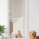 Extra Tall Cat Gate 47.2"-86.6", Pressure Mounted Pet Gate for Doorways, Walk Through with Door, Narrow Bar Spacing 1.38", No Drill Indoor Safety Gate for Cats & Dogs
