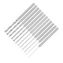 uxcell 12Pcs Mini Twist Drill Bit Set, 0.5/ 0.6/ 0.7/ 0.8/ 0.9/ 1/ 1.2/ 1.4/ 1.5/ 1.6/ 1.8/ 2mm Micro Engraving Drill Bits, High-Speed Steel 2.35mm Shank Small Jobber Bit for DIY Resin, Amber, Wood