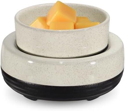 copinpin Wax Melts Warmer, Ceramic Candle Melter Melting Wax 3-in-1 Oil Burner Electric Fits Yankee Large Jar, Scented Candle Holder for Home Decor Gifts for Mom Grandma Women Girls