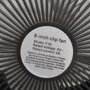 iNeibo 10000mAh Portable Clip on Fan, 90° Oscillating Fan, 8 Inch Rechargeable Battery Operated Desk Fan, Strong Airflow, 5 Speeds, Sturdy Clamp for Golf Cart Home Office Outdoor Travel (Black)