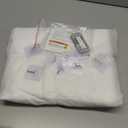 Obrecis White Bed Canopy with Lights for Girls Bedroom Decor, 8 Corner Princess Canopy Bed Curtains with Warm White LED Star String Lights Remote Control Canopy for Bed Twin Full Queen King Size Bed