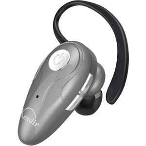 Bluetooth Headset, V5.0 Ultralight Wireless Headphone Cell Phone Earpiece with Mic Headsetcase, Volume Control, Handsfree Earbud for iPhone, Android,Samsung Smartphone (Silver)