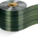 Syhood Outdoor Ribbon Poly Satin Ribbon Floral Craft Decoration Aspidistra Leaf Riband Easter Holiday Outdoor Decorating(4 Inch X 100 Yards,Dark Green)