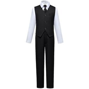 Visaccy Boys Suits Slim Fit Dress Clothes Ring Bearer Outfit 4