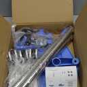 IV Pole with Wheels Medical Portable IV Stand with 4 Hooks and Tray, 52.3 to 70.8 Height Adjustable, IV Pole Stand for Hospital, Home and Outdoor Use