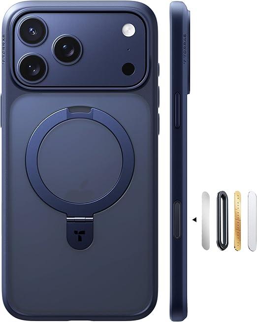 TORRAS for iPhone 17 Pro Case, Beyond MilitaryGrade Protection, Camera Control Button, DIY Buttons, Translucent Matte Slim Thin Shockproof Hard Back AntiScratch case for iPhone 17 Pro, Deep Blue