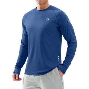 Men's Sun Protection Long Sleeve Shirts UPF 50+ (Blue)