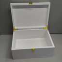 Larger Wooden Memory Wedding Keepsake Boxes With Hinged Lids - Decorative Storage Box With a Hinge Lids For Letter Time Capsule - Wooden Gift Boxes5.3*8.6*11.7 (Brown)