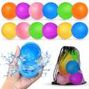 12Pcs Reusable Water Balloons, Pool Beach water Toys for Boys and Girls, Outdoor Summer Toys for Kids Ages 3-12