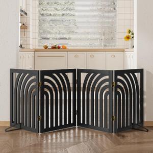 Dog Gate, Wooden Dog Gates for Doorways House and Stairs, Freestanding Pet Gate for Dogs, Puppy Fences Indoor