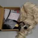 Men's 18th Century Colonial Judge Wig, George Washington Wig Lawyer Aristocrat Curly Costume Wig for Halloween Historical Theme Party (Beige)