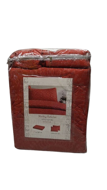 Holiday Collection 3 Piece Quilt Set 88*92