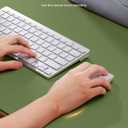 YSAGi Leather Desk Protector, Office Mat, Large Mouse Mat, Non-Slip PU Leather Blotter, Laptop Pad, Waterproof Writing Pad for Office and Home (Green, 35.4" x 17")