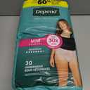 Depend Fresh Protection Adult Diapers, Incontinence & Postpartum Bladder Leak Underwear for Women, Disposable, Maximum, Medium, Blush, 30 Count, Packaging May Vary